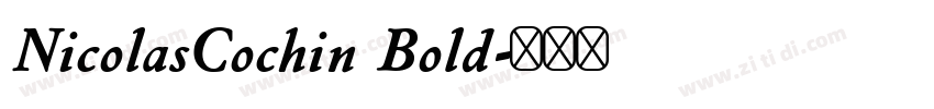 NicolasCochin Bold字体转换
